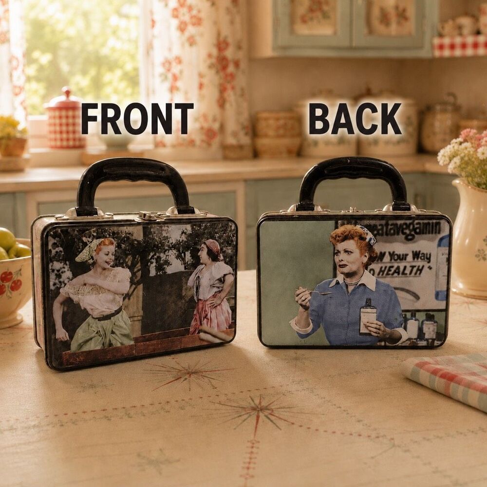 “I LOVE LUCY" Metal Lunchbox-Lucille Ball-Desi Arnaz-Diner-Home-Camp Collectible